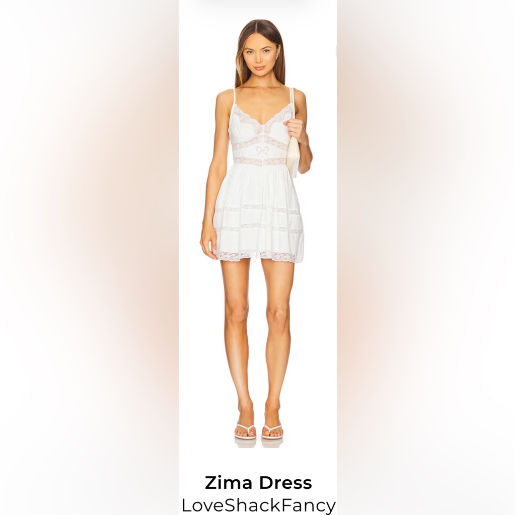 New Loveshackfancy Zima Dress In White.